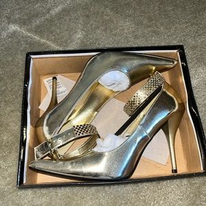 Metallic Gold Heels Sz 10